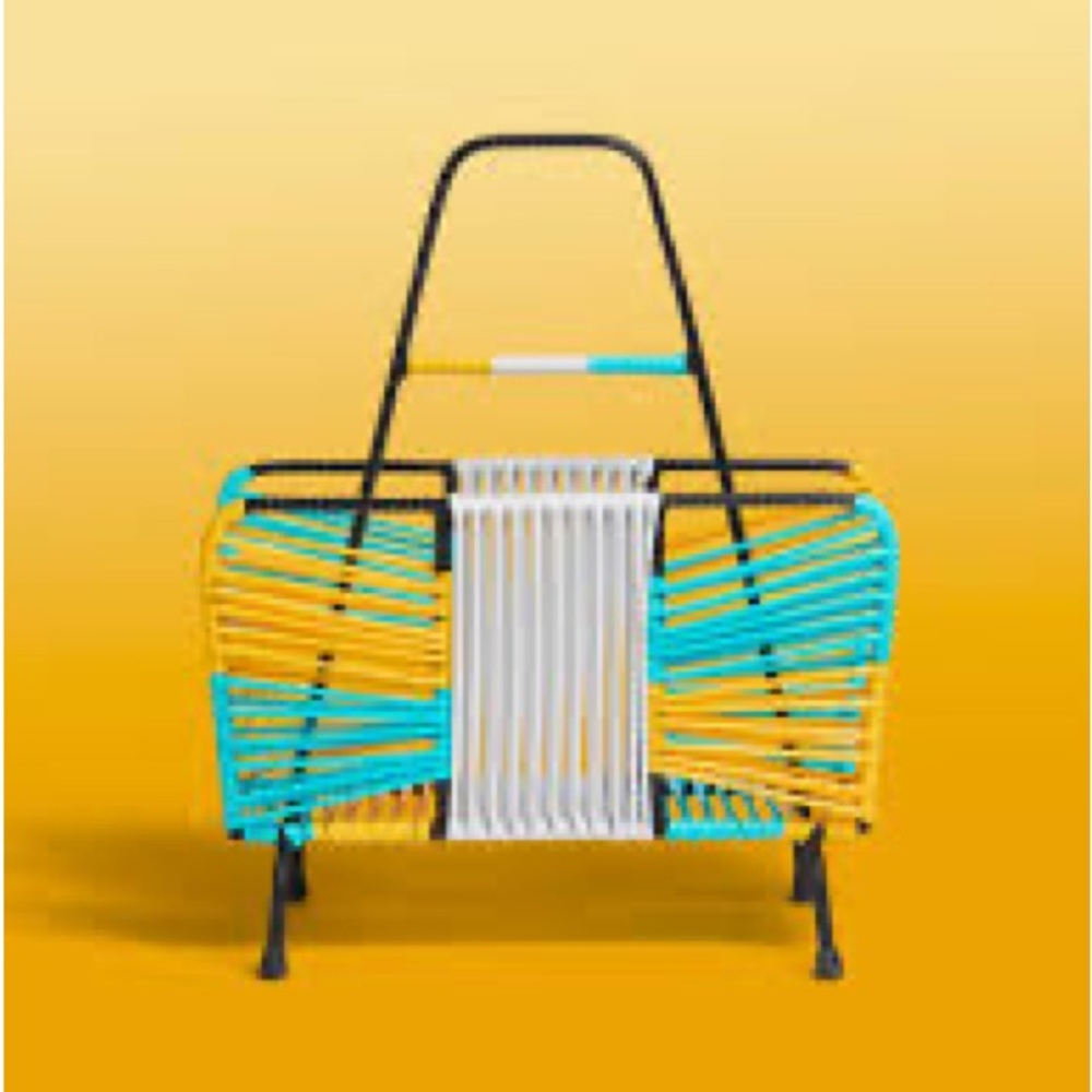 Marni Yellow and Blue Woven Magazine Rack